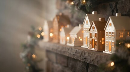 Christmas Village on Mantel