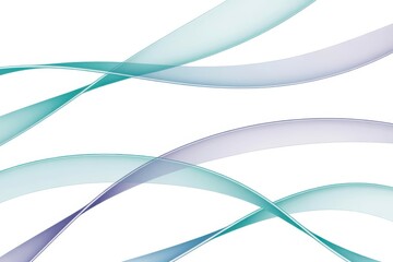 Abstract elegant flowing teal and purple gradient waves on white
