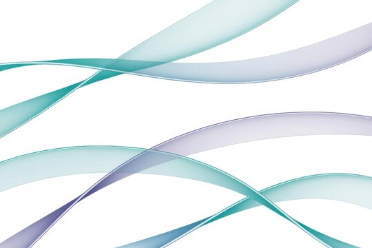 Abstract elegant flowing teal and purple gradient waves on white