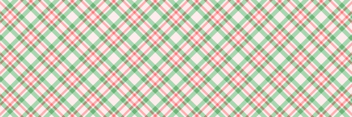 Argyle gingham plaid pattern in festive Christmas colors: classic red, green, and pale pink background. Perfect for holiday wrapping paper, seasonal textile printing, winter decor, or greeting card.