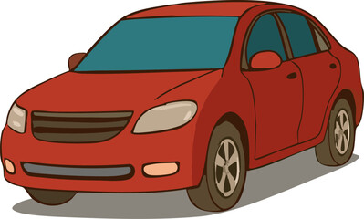 Vector illustration of modern passenger car.