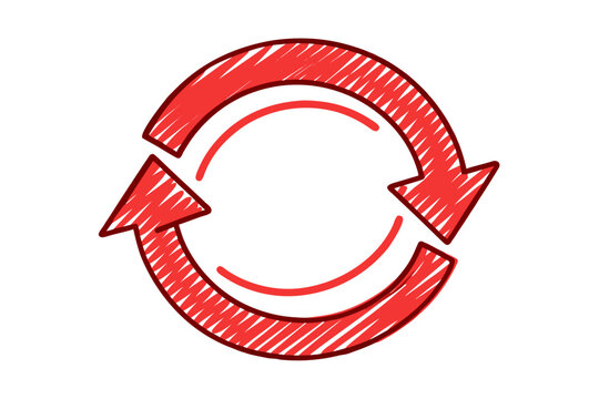 continuous circular arrow rotation icons  