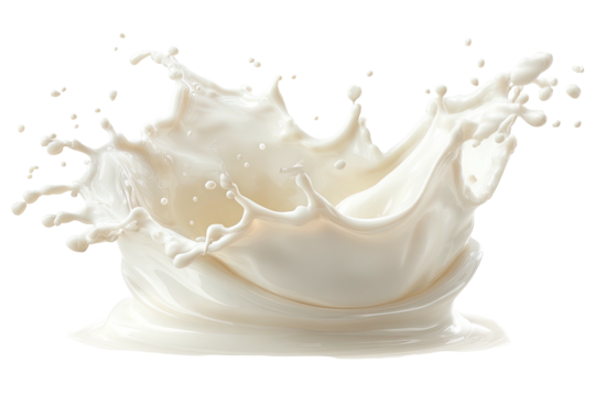 White liquid splash frozen in mid-air, creating a crown shape