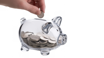 Use a piggy bank to manage savings, AI, PNG