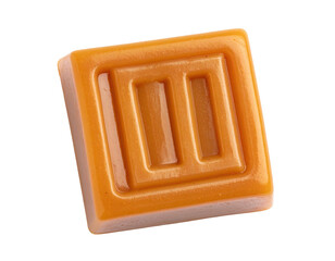 Square caramel with embedded square spiral