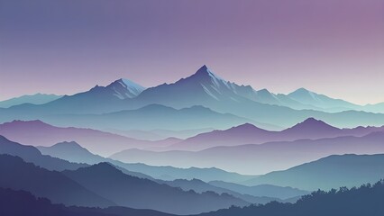 Misty Mountain Range