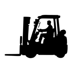 forklift silhouette or symbol