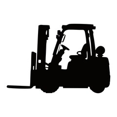 forklift silhouette or symbol