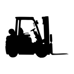 forklift silhouette or symbol