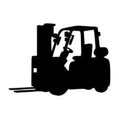forklift silhouette or symbol
