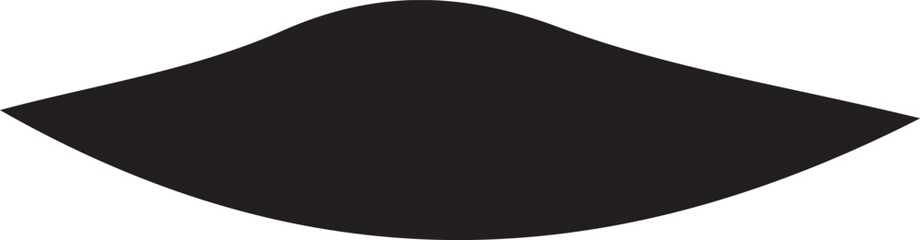 Simple Black Geometric Shape Design Element for Graphics and Visual Content - Vector Illustration