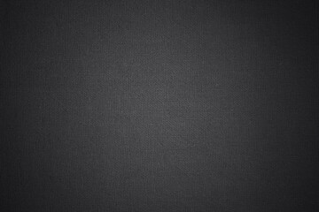 Black grey cotton fabric cloth texture for background, natural textile pattern.