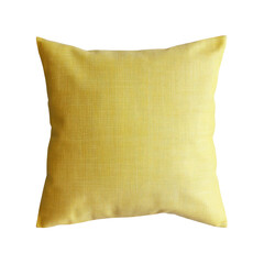 Yellow pillow isolated on black background
