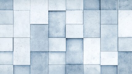 A textured background of light blue and white squares.