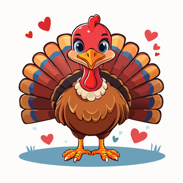 kleiner Truthahn - Cartoon Comic Stil