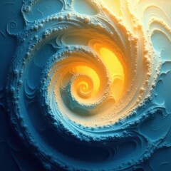 Abstract swirling spiral of light and texture