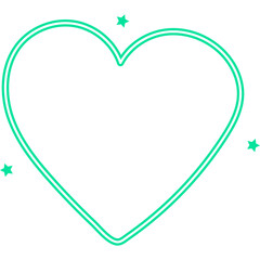 Cute Neon Doodle Frame Decoration