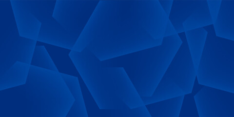Modern abstract blue background with glowing geometric lines. Blue gradient hexagon shape design. Futuristic modern