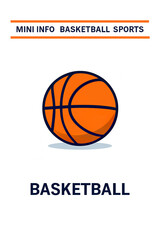 Basketball Ball Flat Illustration