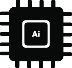 Artificial intelligence chip icon
