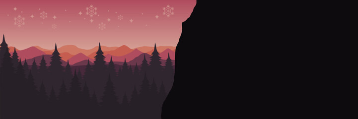 Serene winter nature background with cold blue tones and ample copy space for text.