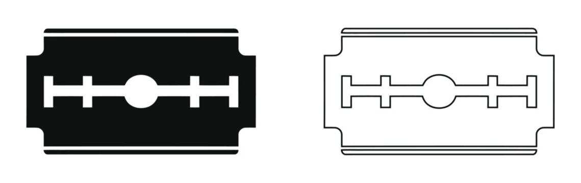 Blade razor icon vector outline symbol or illustrationBlade razor icon vector outline symbol or illustration,Blade razor icon flat simple logo