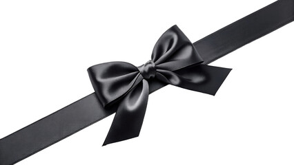 Black Satin Ribbon Bow for Modern Packaging
