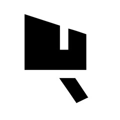 Abstract black geometric shape logo design element