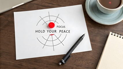 A red dot in focus on a paper with a pen at the ready