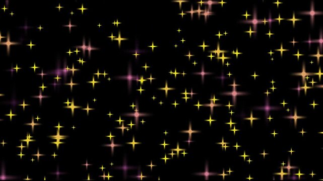 Ster glittering on the night sky particle background animation