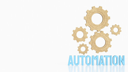Innovative Automation Process Gear System 3d rendering.