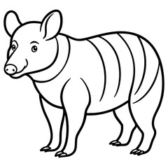 Obraz premium vector illustration of cartoon zebra