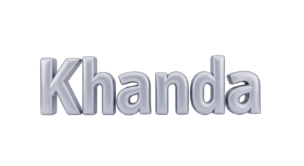 Bold Khanda Symbol Render for Powerful Visuals, Ideal for Sikhism Concepts, Spiritual Designs, Religious Projects, and Cultural Celebrations