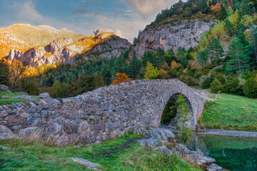 San Nicolas de Bujaruelo (Torla Ordesa) is a picturesque spot in the Aragonese Pyrenees, located in...