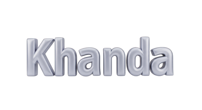 Bold Khanda Symbol Render for Powerful Visuals, Ideal for Sikhism Concepts, Spiritual Designs, Religious Projects, and Cultural Celebrations