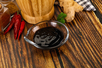 Asian unagi sauce in the bowl