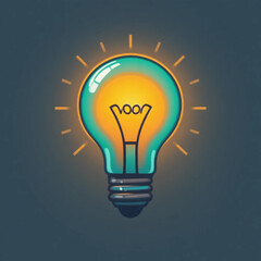 Illustration of flat colored business themed icons on a plain background 