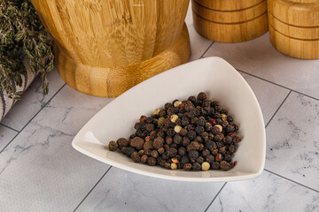 Pepper corn mix in the bowl