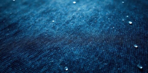 Deep blue denim, textured surface, subtle wear, macro, blue, textile