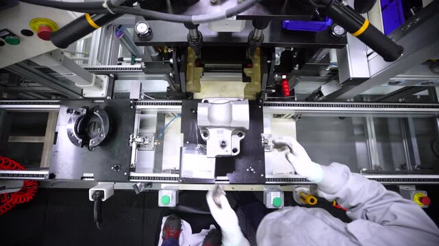 High-End 3D Printer Manufacturing Equipment Overhead View