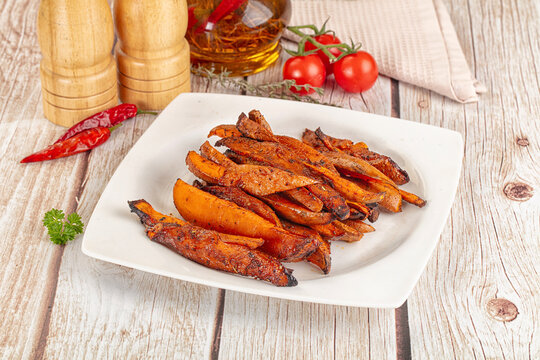 Homemade cuisine - baked sweet batat