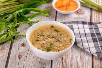 Hot Asian crab meat soup