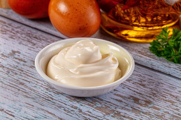 Homemade mayonnaise sauce dip cream