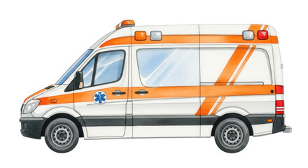 Ambulance vehicle transparent background cutout png