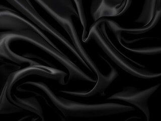 Luxury Beige Silk Material. Woven Cloth with Smooth Wavy Folds and Soft Reflection Light