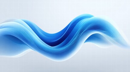 Abstract blue wave design on a light background