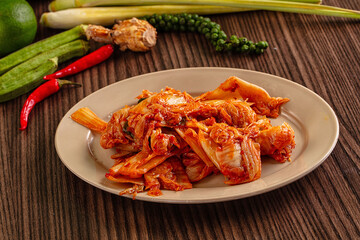 Fermented spicy Korean Kimchi cabbage