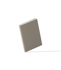 Simple gray book floating in the air with a subtle shadow.