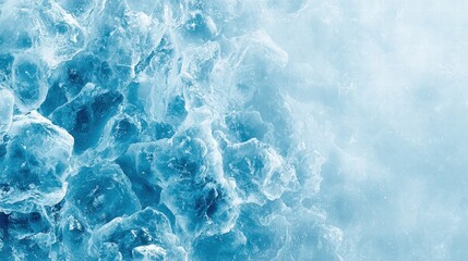 Obraz premium Close-up view of a stunning icy surface with intricate details and textures.