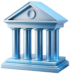 Fototapeta premium 3D rendered bank building icon finance glossy png institution png money png savings png architecture png business png banking png shiny png investment png economy png transparent background image